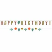 派對城 現貨【生日字串2入-叢林派對】 歐美派對 造型旗串 生日字串 三角旗 叢林派對 派對佈置 拍攝道具