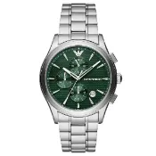 大高雄鐘錶城 EMPORIO ARMANI 亞曼尼 Paolo系列 AR11529 紳男計時手錶 綠面 42MM｜樂天領券現折★全館特惠中★指定刷卡回饋10%