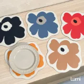 【當日出貨】marimekko 芬蘭花朵 同款 吸水 軟硅藻土 碗盤墊 珪藻土餐墊 餐桌墊 隔熱墊 廚房墊 鍋墊 餐墊
