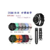 殼起來3C手機配件 【矽膠錶帶】Garmin Fenix 3 Sapphire 快拆 快扣 錶帶 26mm