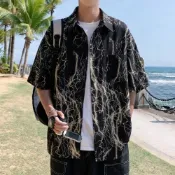 (店+)襯衫男女生白色涼感商務短袖休閒立領防皺牛仔亞麻棉麻夏天防曬襯衫運動登山吸濕排汗速乾冰絲外套大尺碼上衣男裝父親節送禮物精選