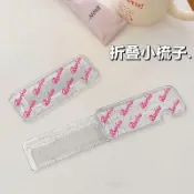 🍓桃園出貨🍓芭比娃娃英文新款摺疊小梳子便攜學生迷你劉海梳小巧細齒梳口袋梳