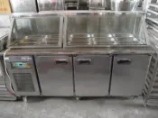 **福康冷凍餐飲設備**(已售出)中古 6尺冰品沙拉吧展示冰箱.氣冷式水果台.剉冰刨冰工作台