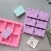 【大港化工 】6連 長方形 矽膠模 - 方塊 方格 方形 石膏模具 模具 皂模 矽膠模具 手工皂