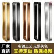 🔥臺灣出貨🔥有無框玻璃門拉手無指紋玫瑰黑鈦金淋浴房防撞不鏽鋼方管大門把手q馨語優品進口黏膠企業店