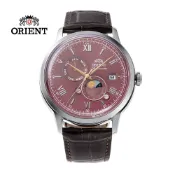 ORIENT 東方錶 SUN & MOON系列 羅馬數字日月相錶 皮帶款 紅色 RA-AK0807R