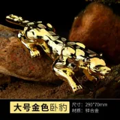 窩克yes99buy樂天分店 美琪 汽車金錢豹擺件 創意高檔鑲鑽保平安車內飾品擺設(大號請拍數量二)