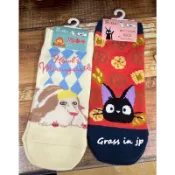 【Grass in jp】現貨 日本直送 吉卜力 霍爾 因因狗 黑貓吉吉 襪子/短襪 宮崎駿 魔女宅急便 霍爾移動城堡
