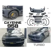 超級團隊S.T.G CAYENNE 958.1 11-14年 舊款改新款 E3 TURBO 前保桿 總成 含大燈 輪弧
