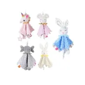 【Mommywant】動物造型安撫巾(寶寶響鈴玩具/安撫玩偶/豆豆絨/感官刺激/彌月禮)