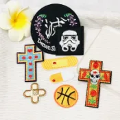 七色彩虹☈ 十字架OK繃 籃球 文字刺繡貼 布貼 布章 熨斗貼 裝飾配件 熨斗貼紙 燙貼布 骷顱頭 滅 膠囊 星際大戰