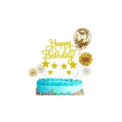 (店+)PARTIDO 蛋糕插旗 生日插旗 蛋糕裝飾 生日 蛋糕旗 慶生 派對 生日氣球 生日快樂 波波球 拍照道具 派對佈置