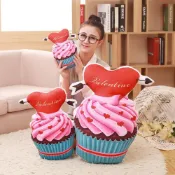超可愛高顔值冰淇淋抱枕 靠墊💖 卡通冰淇淋蛋糕甜筒毛絨玩具公仔抱枕靠墊午睡枕頭玩偶布娃娃