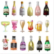 【附發票】造型氣球 大酒杯 酒瓶 鋁箔氣球 生日氣球 跨年 慶生 春酒尾牙佈置 開幕 高腳杯 雞尾酒 氣球 畢業 開幕