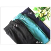 【荷湘田】夏裝 { 復古風素面雙口袋簡約舒適透氣寬版長褲 / 休閒褲 / 好搭配 }