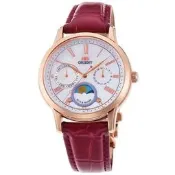 ORIENT 東方錶 SUN&MOON系列 日月相錶 皮帶款 棗紅色 RA-KA0001A