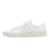adidas 愛迪達 休閒鞋 Sleek W 女鞋 白 粉 皮革 復古 緞面鞋帶 JS1618 [ACS]