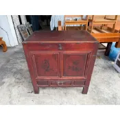 香榭二手家具*老件傢俱 檜木全實木2.8尺 蓋頭櫃-上掀櫃-掀蓋櫃-置物櫃-收納櫃-原木櫃-古董櫃-矮櫃-原木餐櫥櫃