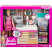 899【台中宏富玩具】MATTEL Barbie 芭比娃娃 芭比咖啡店組合連娃娃 原價1699