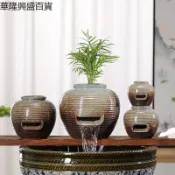 【華隆興盛百貨】古法魚缸瀑布造景流水景觀循環流水陶罐戶外庭院魚池水缸造景擺件
