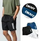 (店+)紐約時尚 DKNY 7吋 短褲 泳褲 海灘褲 海灘型男 防曬 UPF40 快乾 三角內襯 抽繩 開衩 @1935