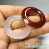 協貿國際日用品生活3館 古玉老玉環瑪瑙環戰國環仿古白瑪瑙三才環袈裟環平安扣玉髓配飾