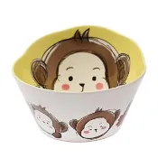 【生活King】卡通碗-快樂猴猴系列/造型碗/美耐皿碗(1入)