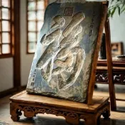 天下第一福 康熙御筆石 拓模具 禪意擺件 文房茶道 研學書法 仿古吉祥