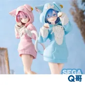 SEGA 世嘉 Re:從零開始的異世界生活 Xstellar 公仔 拉姆 雷姆 毛茸茸套裝 景品 公仔 模型 Q哥
