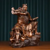 滿天星百貨 紫銅文書關公擺件家居辦公室供奉關二爺武財神坐像開業禮品