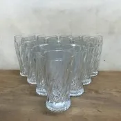 特價 WH12445【四十八號老倉庫】全新 早期 台灣 螺旋 氣泡 玻璃杯 果汁杯 甘蔗汁 楊桃汁 300cc 1杯價