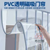 布拉格奇幻生活 空調簾 免運 磁吸 門簾 保暖透明 擋風店鋪商用塑料pvc軟門簾 家用隔熱冬季隔斷簾 BLG64132