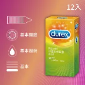 【Durex 杜蕾斯】螺紋裝衛生套（12入/盒）