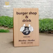 （客製化）【落地招牌】店鋪裝飾掛牌 人字廣告牌 招牌 指示牌 木牌訂製 A型雙面招牌展示牌 熊熊訂製