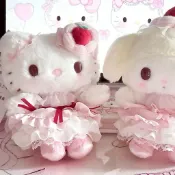 臺灣出貨🦋包掛件kitty草莓蛋糕第二彈kt貓玩偶掛飾美樂蒂公仔鑰匙扣送禮物