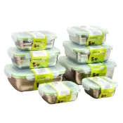 (店+)【JOEKI】304不鏽鋼保鮮盒-長方1800ML(帶蓋密封飯盒 餐盒 外帶盒 304便當盒 不鏽鋼保鮮盒)
