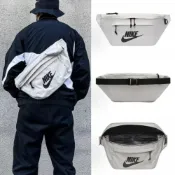 (店+)【NIKE 耐吉】NIKE TECH HIP PACK 腰包 大容量 斜背包 運動 灰白 BA5751-072
