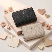 【KATE SPADE】女生 中夾 多功能扣式 滿版LOGO 女款 皮夾(KN756)