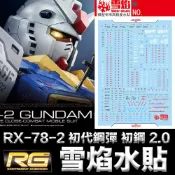 鋼普拉 eye攝影 【鋼普拉】現貨 雪焰水貼 螢光版 BANDAI UC RG #40 1/144 RX-78-2 初代鋼彈 初鋼 2.0