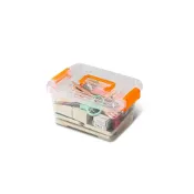 (店+)〔小島百貨〕小號 透明手提盒 透明手提收納箱 手把收納盒 透明收納盒 收納箱 玩具箱 收納盒 可提式整理盒 居家生活