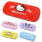 小禮堂 Sanrio 三麗鷗 絨布眼鏡盒附拭鏡布 (大臉款) Kitty 美樂蒂 酷洛米 大耳狗