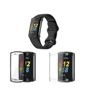 (店+)全包電鍍殼 適用 華米 Fitbit Charge 5 / 6 手錶保護殼 TPU 軟殼 防刮 防撞手錶保護殼 保護套