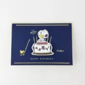 日本 史努比 snoopy 燙金 立體 生日卡片(蛋糕)✈日本直送｜小鶴日貨