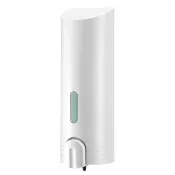 【Homepluz】半圓形單瓶壁掛手壓式給皂機 380ml(優雅白)