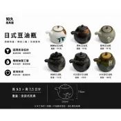 【知久道具屋】豆油瓶 日式豆油瓶 醬油瓶 醬醋瓶 醬料瓶 瓷器 造型瓷器
