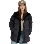 【巴黎精品】頂級真羽絨外套90%鴨絨羽絨衣秋冬上衣大碼休閒女裝(翻領針織拼接中長版5色n1mj22)