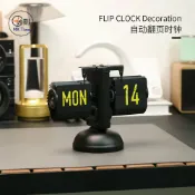 回響小舖 【日式輕奢】翻頁時鐘 萬年曆 桌面時鐘 智能時鐘 擺鐘 日曆鐘 裝飾時鐘 簡約設計 靜音機芯 翻頁顯示 居家辦公擺設