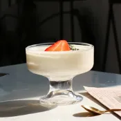(店+)【蕉蕉購物】高腳甜品杯布丁杯 甜點杯子 玻璃杯 環保餐具 雪糕杯 冰淇淋 酒杯 點心杯 冰球杯