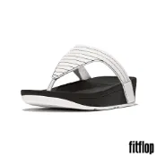 【FitFlop】LOTTIE 撞色縫線軟墊夾腳涼鞋-女(都會白/黑色)