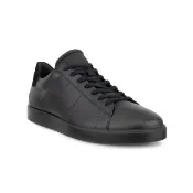 【ecco】STREET LITE M 街頭闖趣簡約真皮休閒鞋 男鞋(黑色 52130451052)